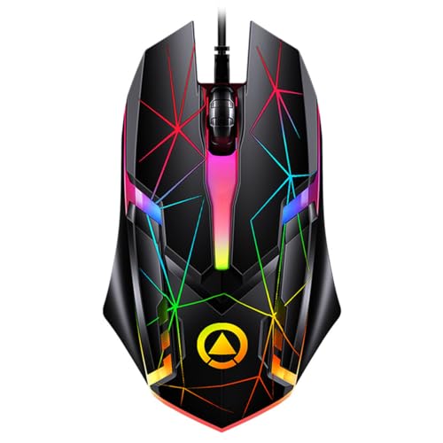 EastyGold Gaming Mouse G6 Wired Game Mice Colorful Backlight...