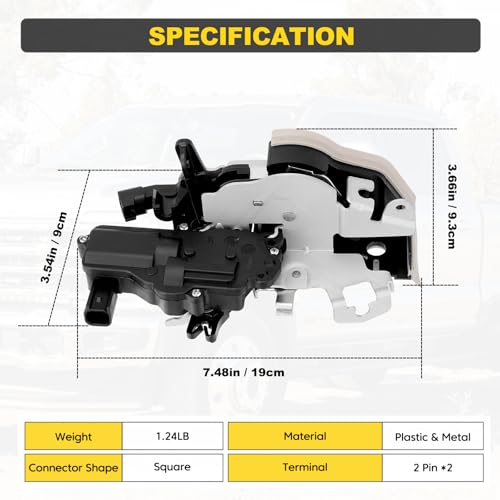 Image of CK2Z1521812K Passenger Side Door Lock Actuator Front Right Door Lock Latch Actuator Compatible with Ford F150 2015-2020, F250 F350 F450 F550 Super Duty 2017-2021, Replace# 937-990 HL3Z1521812D