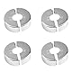 JINJUMEI 4 Stücke Rosette Duscharmatur, Silber ABS-Material Geteilte Rohrabdeckungen, Abnehmbar Armaturen-Abdeckung, Verstellbare Lochgröße für WasserhäHne, Rohre, Heizkörperrohre