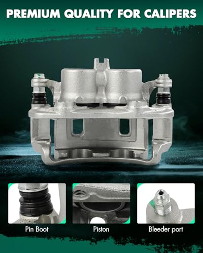 Image of SCITOO Front Driver Side Disc Brake Caliper 19B2639 Compatible For Nissan For Frontier 2003-2004,For Nissan For Xterra 2000-2004,With Bracket 1PC