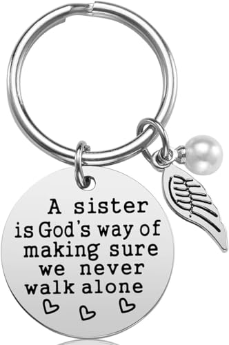 CGBOOM Keychain Sister Friendship Gifts for Best Friend Bestie Christmas