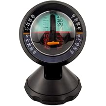 Adjustable Ball Compass with Slope Meter, Car Slope Indicator Automotive Inclinometer Gradient Balancer Tool for Car Marine Boat Ship