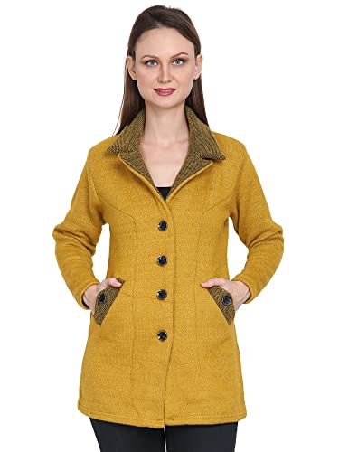 Image of Matelco Womens Woollen Collared Coat Cardigan