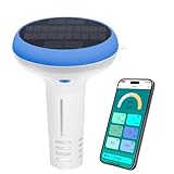 Smart Chlorine pH Monitor, Pool Chlorine Meter, Salt pH Meter for Salt Water Pool, Solar Powered Digital pH Tester, YINMIK 7 in 1 pH Chlorine Salinity ORP TDS EC Temp Test Kit for Spa, Hot Tub