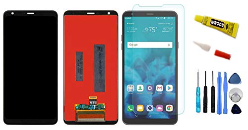 for LG Stylo 5 Q720 Q720MS CS/PS Display LCD Touch Screen Digitizer Assembly Cracked Replacement Repair Part + Adhesive Glue + Tool + Tempered Glass Screen Protector