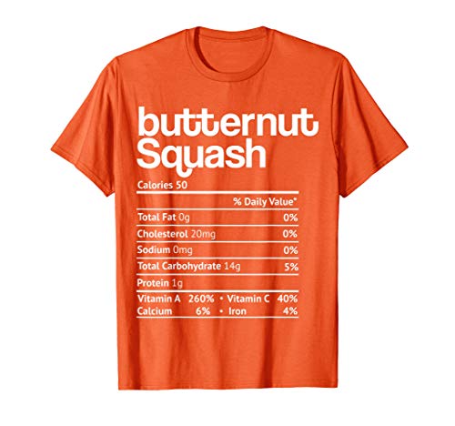 Butternut Squash Nutrition Facts Thanksgiving Christmas T-Shirt
