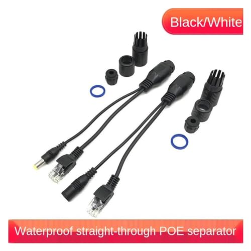 Cable POE Pasivo Adaptador Power Over Ethernet Cable POE Splitter Injector Módulo de Fuente de Alimentación 12-48V para Cámara IP (Tamaño: Set blanco) WANGZC001 miniatura 3
