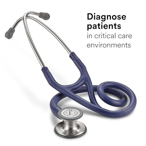 3M Littmann Cardiology IV Diagnostic Stethoscope, 6187C, More Than 2X as Loud, Weighs Less, 27\" Midnight Blue Satin-Finish Tube for Added Comfort, Flexibility and Cleanability