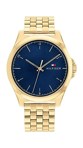Tommy Hilfiger Norris Men’s Blue Dial Gold Steel Watch 1710546