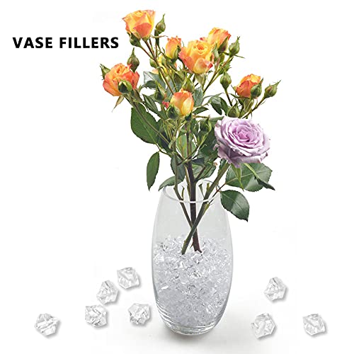 Lyfjxx Reusable Fake Ice Cubes 2500 Pcs 6 X 9 Mm For Rock Crystals Treasure Gems For Table Scatters, Vase Fillers, Wedding Photography Props Vase Fillers #TOP4