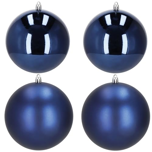SPRINGOS Weihnachtsbaumkugeln Kunststoffkugeln Durchmesser 12 cm 4 Stück Christbaumkugeln Weihnachtsbaumschmuck