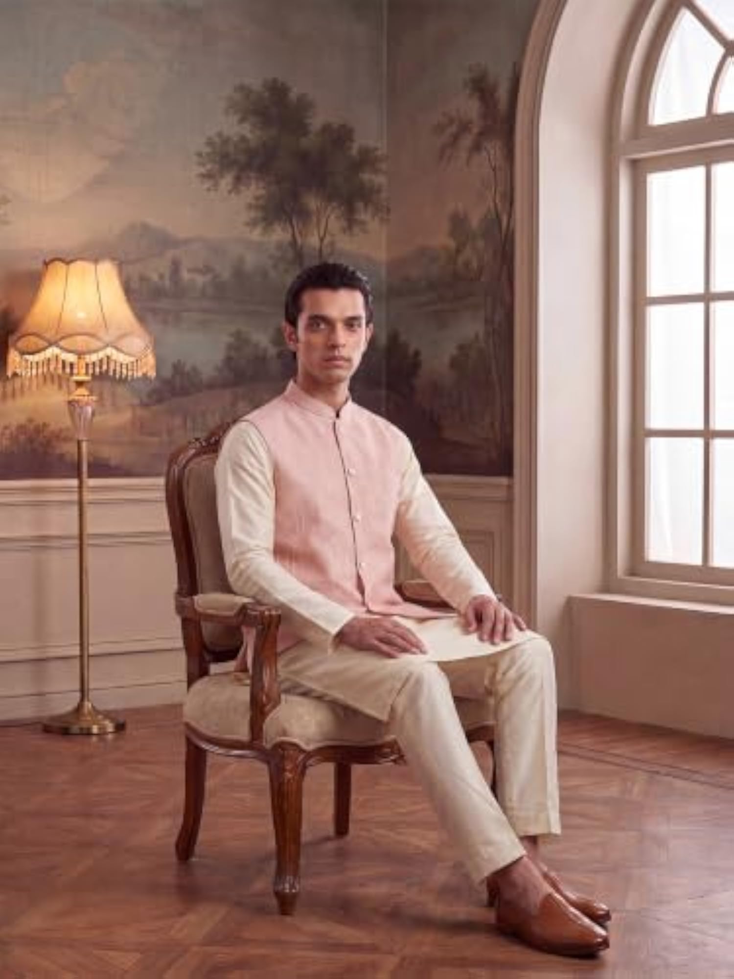 Woven Nehru Jacket (Koti) for Festive Wear
