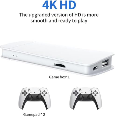 Image of M15 4K Game Stick Console with 20000+ Games, Wireless Dual Controller, HDMI Plug & Play Retro Gaming Console, 64GB Memory Card, Classic Video Game Console for TV