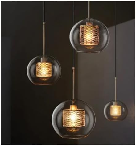 Lustre moderno de led, globo de vidro escandinavo, decoração de q...