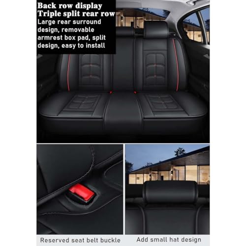 Housse de siège auto en cuir PU premium beige pour VW Passat - 5