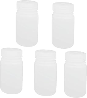 New Lon0167 5pcs 100ml Featured Plastic Round Laboratory reliable efficacy Reagent Bottle Sample Thicken Bottle White(id:b7b 23 13 c18)