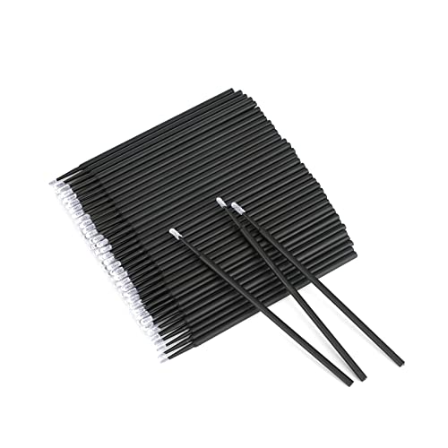 G2PLUS Micro Swabs - 100pcs Cotton Swabs for Makeup, Black Disposable Applicators Brush for Nails, Eyeliner and Lash Tech Supplies
