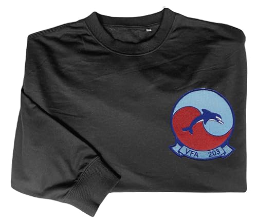 Vfa 203 blue dolphins embroidered shirt2