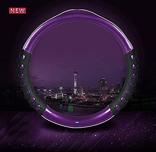 Image of NIKAVI Fashion Steering Wheel Cover - Violet Color | Size - Medium | Diameter 38 cm | O-Type | Car Steering Wheel Protector, Anti-Slip, Stylish Leather Finish Grip Cover for Round Steering Wheels