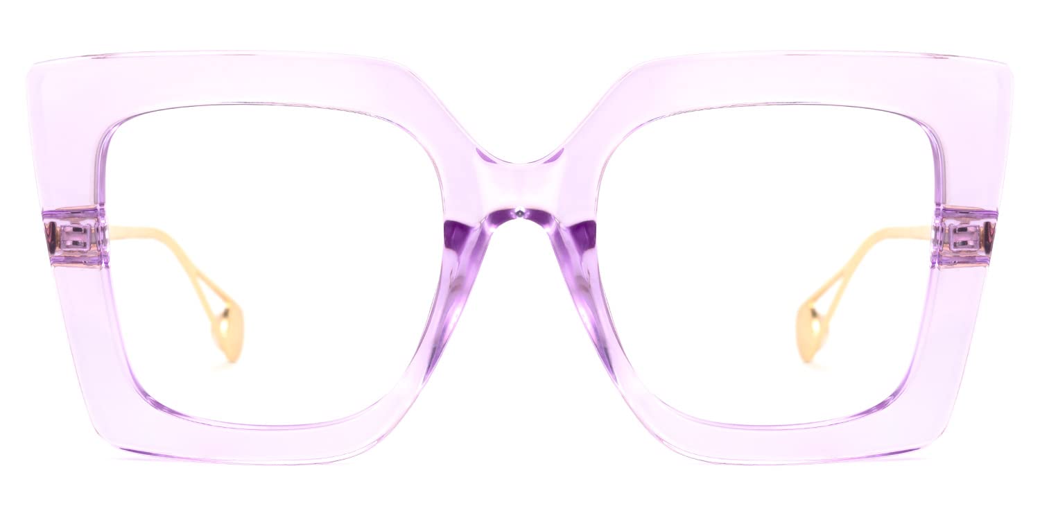VOOGLAMVoogueme Oversized Thick Square Blue Light Blocking Glasses for Women Valarie Light/Purple