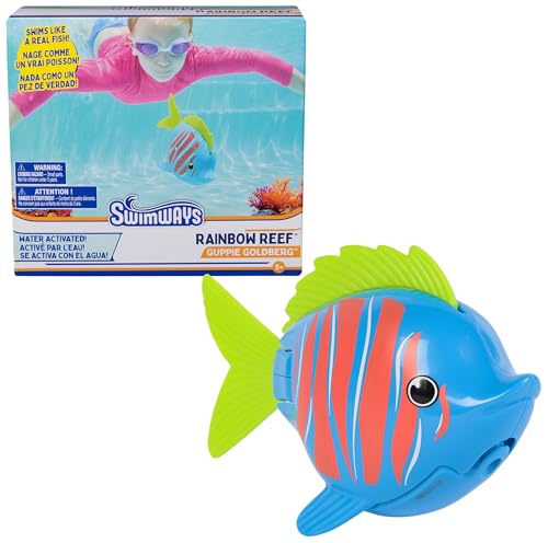 SwimWays Rainbow Reef Fish Toy, Kids Swimming Accessories & Water Toys, Learn to Swim Pool Toys for Kids Ages 5 & Up, Batteries Included, Guppie Goldberg by SwimWays - Used condition - US$11.70