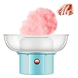 Macchina automatica della caramella di cotone, macchina della caramella antiaderente elettrica da 500W, macchina della caramella di cotone a basso rumore per bambini e incontri di famiglia adulti,Blu