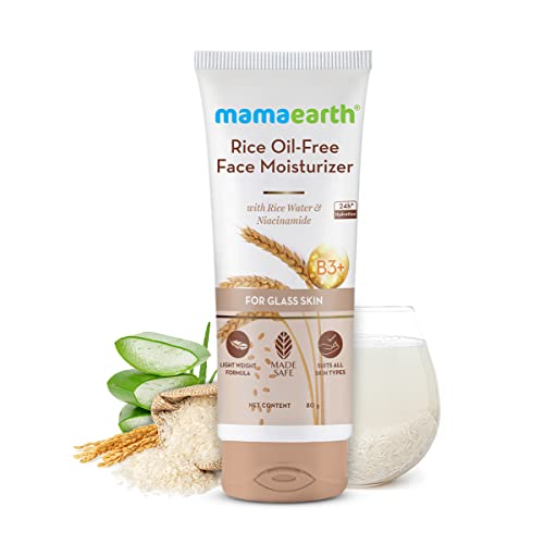 Mamaearth Rice Oil-Free Face Moisturizer for Oily Skin, With Rice Water & Niacinamide for Glass Skin - 80 g - Image 2