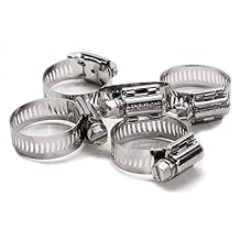 FBHCLP28P5 Forever Clamp, 300 Series Marine Grade Stainless Steel, 1-5/16" to 2-1/4", Silver Pack of 5
