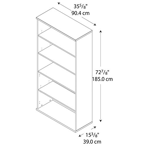image for Bush Furniture Bush Business Furniture Series C Tall 5 Shelf Bookcase 