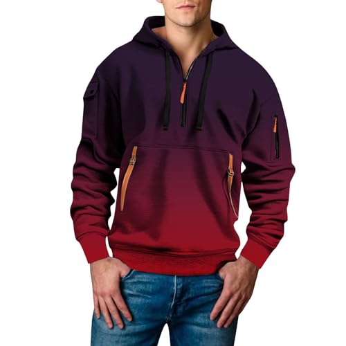 Sudadera sin mangas hombre con capucha de flores 3D roja M para moto y deporte