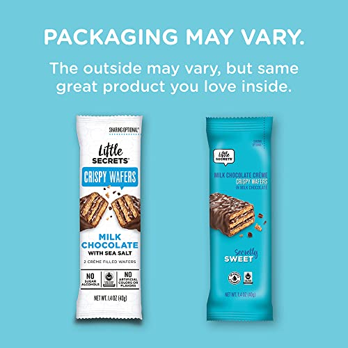 Little Secrets Milk Chocolate Crème Crispy Wafers, 1.4oz Bars, 12-Count, Secretly Less Sweet - Thumbnail 2