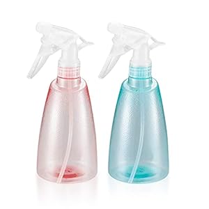 500 ML Water Spray Bottles, 2 Pcs Empty Mist Atomiser Spray Bottles, Plastic Refillable Plant Mister Sprayer Can Trigger for Home Cleaning, Hairdressing, Gardening, Flowers, Plants Sprayer Bottles