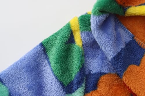 Image of Kids Hooded Bathrobe Girls Soft Plush Hooded Flannel Pajamas Sleepwear Boys Spa Robe