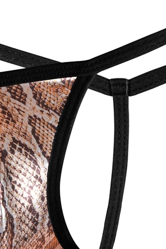 DARKZONE Men's Thong Underwear G String Leather Look Sexy3