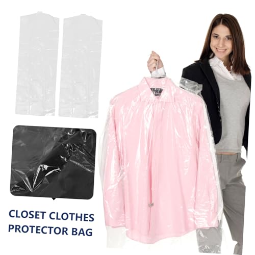 STOBAZA 30Pcs Reusable Clear Garment Bags for Hanging Clothes Lightweight Transparent Covers for Dresses Suits Coats and Jackets Storage for Home and Travel3