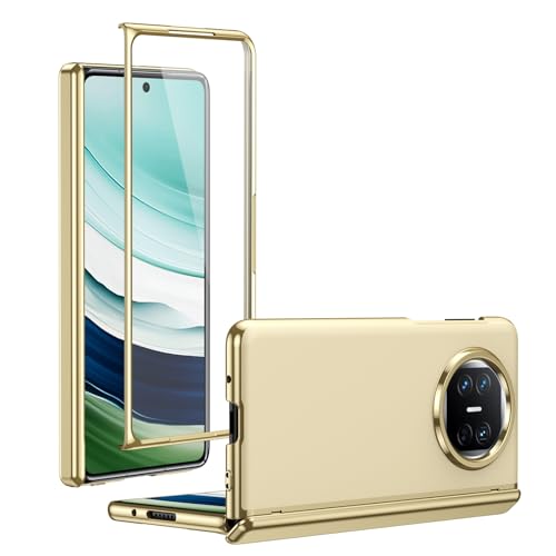 DAJIETOU Etui powlekane na Huawei Mate X5 z osłoną ekranu, ochrona przed upadkiem, odporne na zarysowania i wstrząsy, smukła konstrukcja, matowe składane etui (złote)
