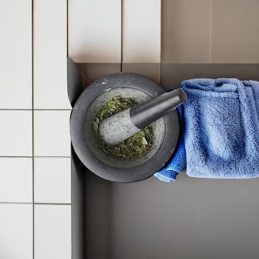 Miniatura 6 de Fox Run Mortero y mortero, granito, negro