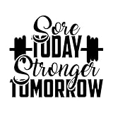 douloureux aujourd'hui, plus fort demain Peintures murales et stickers muraux en vinyle 54.6x62.7cm Culture du tatouage Noir