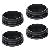 OSDUE Round Plastic End Caps, 4PCS 50mm Black Plastic Plug, Non-Slip Furniture Feet Pads, Table Foot Cover Caps Floor Protectors for Bed Chair Sofa Table Shelf（1.97”） - Image 9
