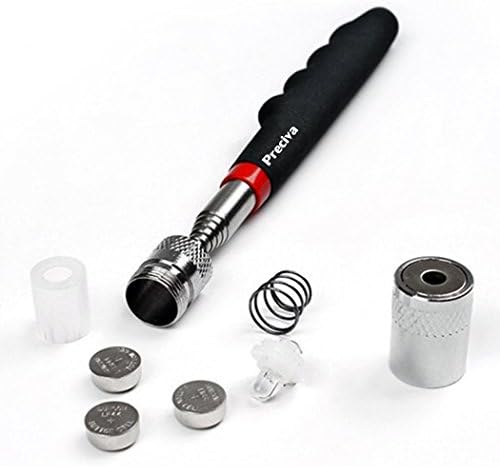 Magnetic Telescoping Pick Up Tool, Preciva Magnetic Picking Tool with LED Flash Light Retriever Wand 19 to 68 cm Magnet