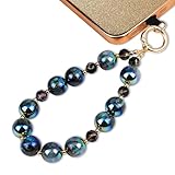 Little Fire Craft Phone Lanyard Wrist Chain for Cellphone Wrist Strap Phone Bracelet Strap Pearl Beaded Smartphone Wristlet (Galaxy)