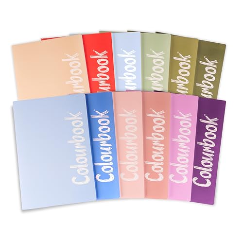 Colourbook Set 12 Quaderni A4 Maxi Plus Quadretti 5mm Senza Margine Per Seconda Terza Elementare Scuola Primaria, 96 Pagine + 4 Risguardia, Carta 100g Alto Bianco Anti-Sbavatura, Multicolore