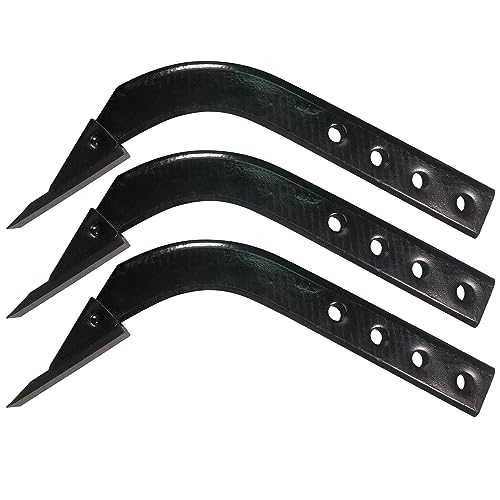 BDI Wear Part Box Blade Ripper Shank, 18" Box Blade Ripper Teeth with Adjustable 4 Holes Shanks, Rippers/Scarifier Tooth for Replacement, Tilling, Digging - 3 PK
