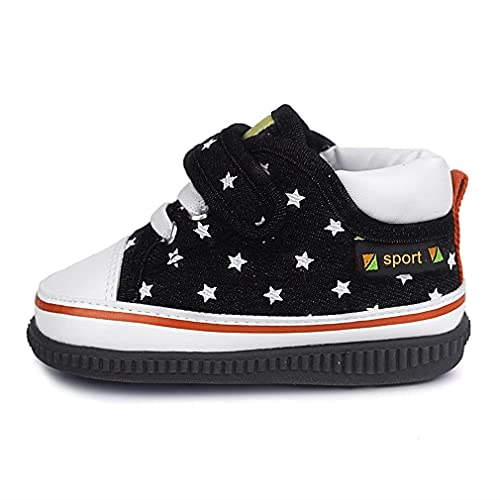 Begimu Baby Squeaky Shoes Anti-Slip Toddler Boy Girl Sneakers First-Walkers Lightweight Little Kid Trainers For Walking Running (B-Black, 4 Infant) #TOP3