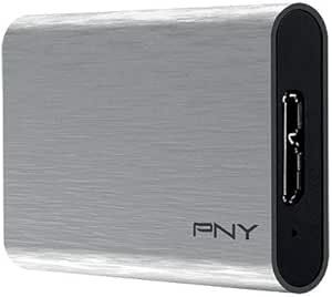 PNY CS1050 Elite 240 Go SSD externe - USB 3.1 - Gris Brush