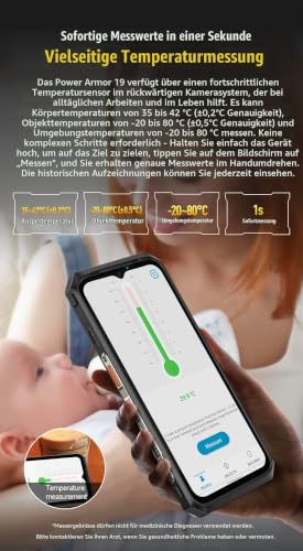 Ulefone Power Armor 19 Outdoor Handy ohne Vertrag, 108MP Triple Kamera, 12GB+256GB, 6.58'' 120Hz...