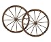 36 in Steel-rimmed Wooden Wagon Wheels - Decorative Wall Decor, Set of Two Product SKU: PL50020