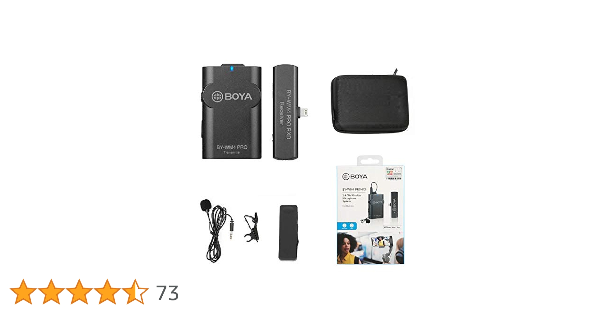 BOYA BY-WM4 PRO K3-2.4GHzワイヤレスピンマイクシステム ステレオ/モノラルモード切替 カメラマイク 内蔵マイク/外部マイク Amazon | 【技適マーク認証】BOYA BY-WM4 PRO K3-2.4GHz