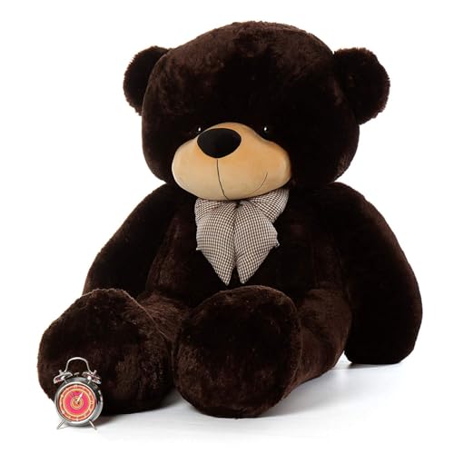 Image of Giant Plush Teddy Bear - Soft, Cuddly Plush Toy for Valentine's Day, Birthdays, Anniversaries for Kids, Girls, 72 Inch Stuffed Animal Toy - Soft Chocolate Brown Bear 183cm