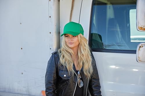 Image of Funky Junque Foam Trucker Hat, Trucker Hats for Women & Men - Blank Adjustable Snapback Mesh Back Baseball Cap